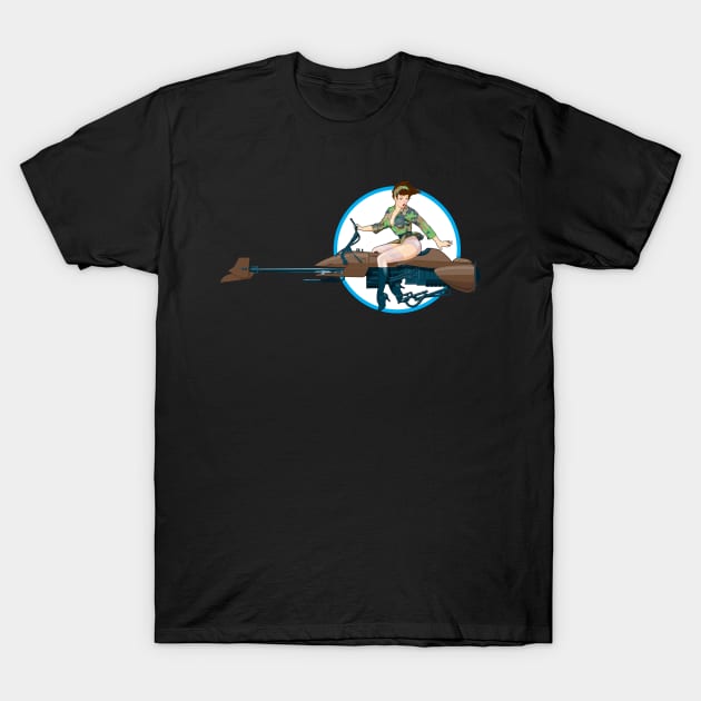 Speeder bike pin up T-Shirt by Staermose